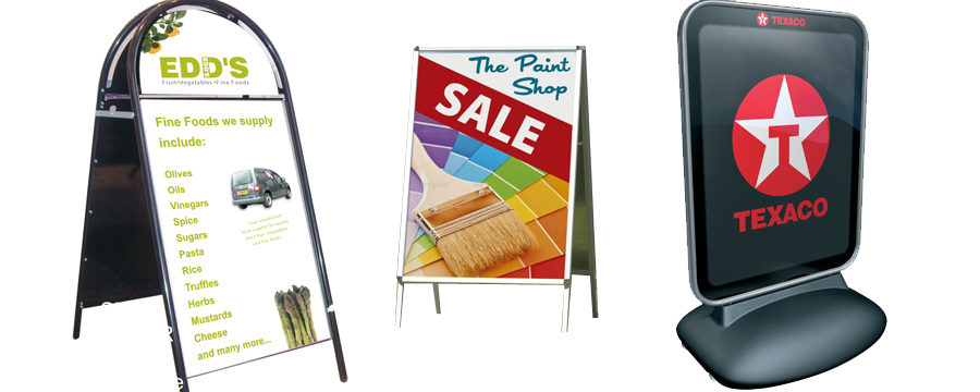 Three Full-Color A-Frame Signs