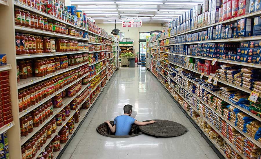 3d grocery store floor graphics