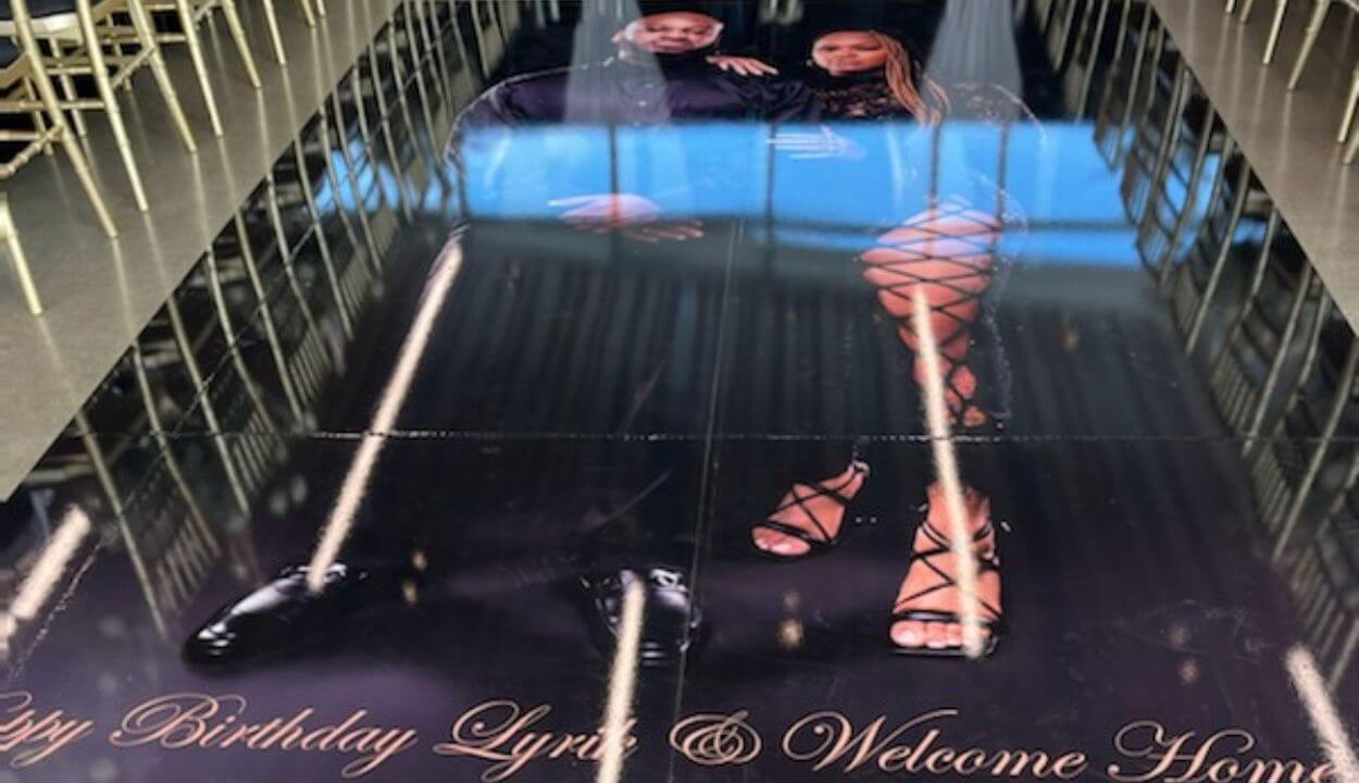 Birthday Event Dance Floor Wrap in Columbus Ohio