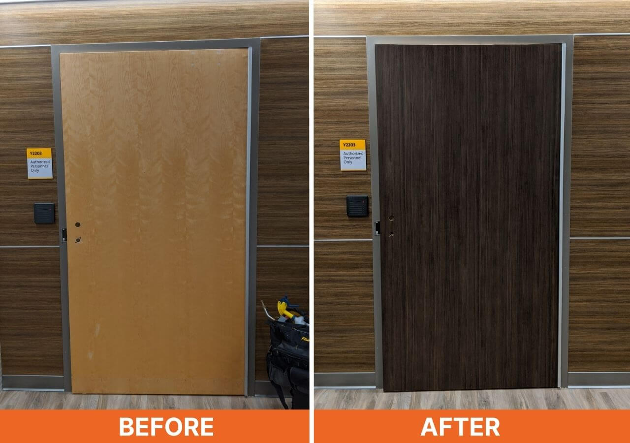 Door Architectural Film Before & After Columbus, OH