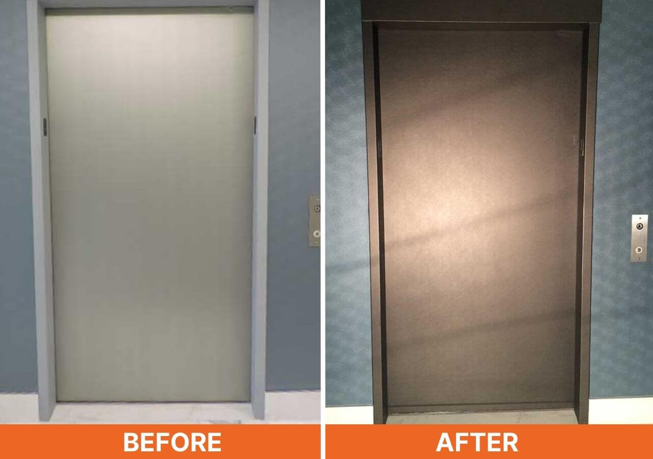 Elevator Architectural Film Before & After Columbus, OH