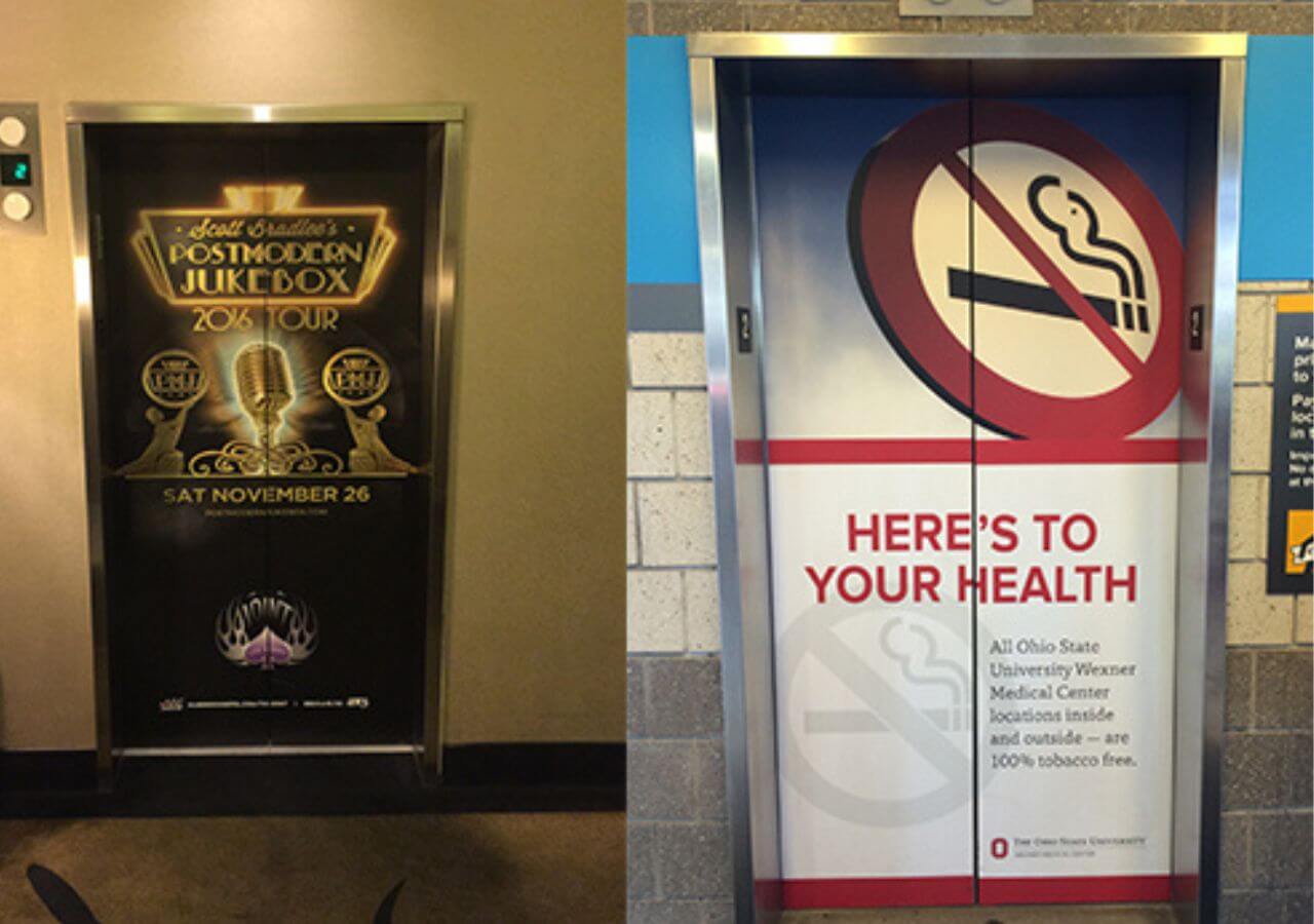 Elevator Marketing Vinyl Wrap Columbus OH