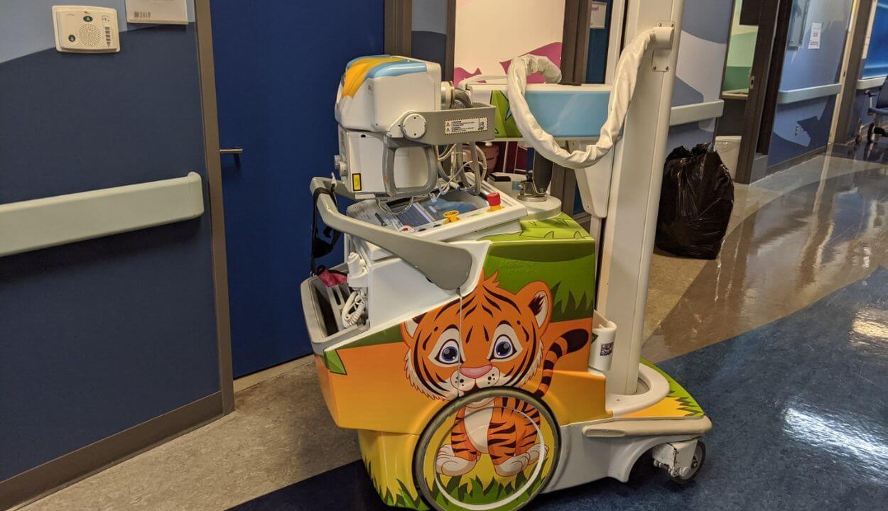 Hospital Equipment Trolley Wrap Columbus, Ohio