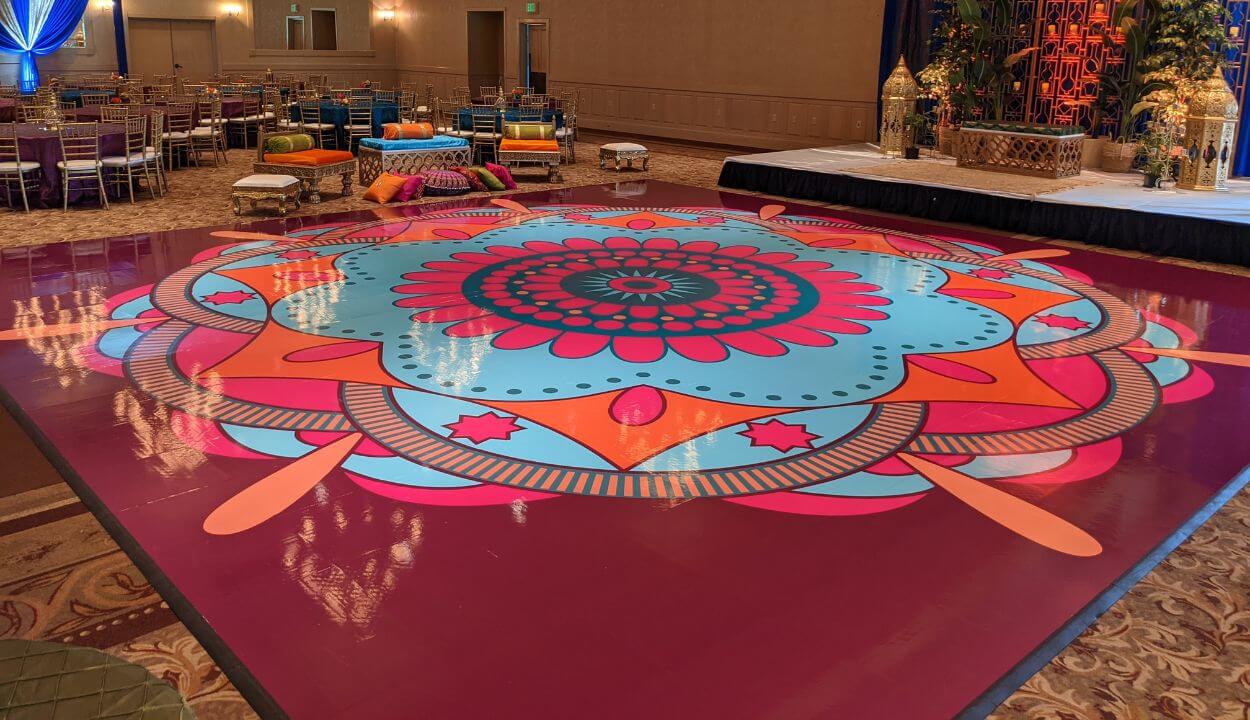 Sangeet Dance Floor Wrap in Columbus Ohio