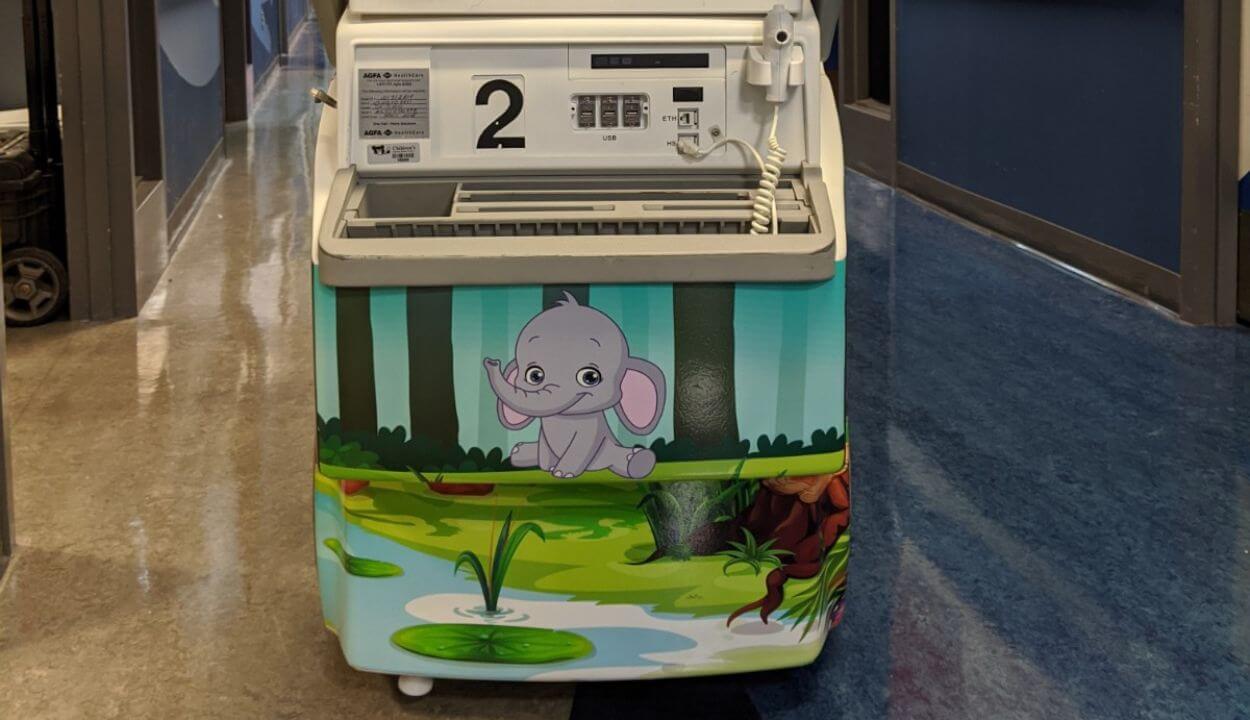Medical Equipment Trolley Vinyl Wrap Columbus, Ohio