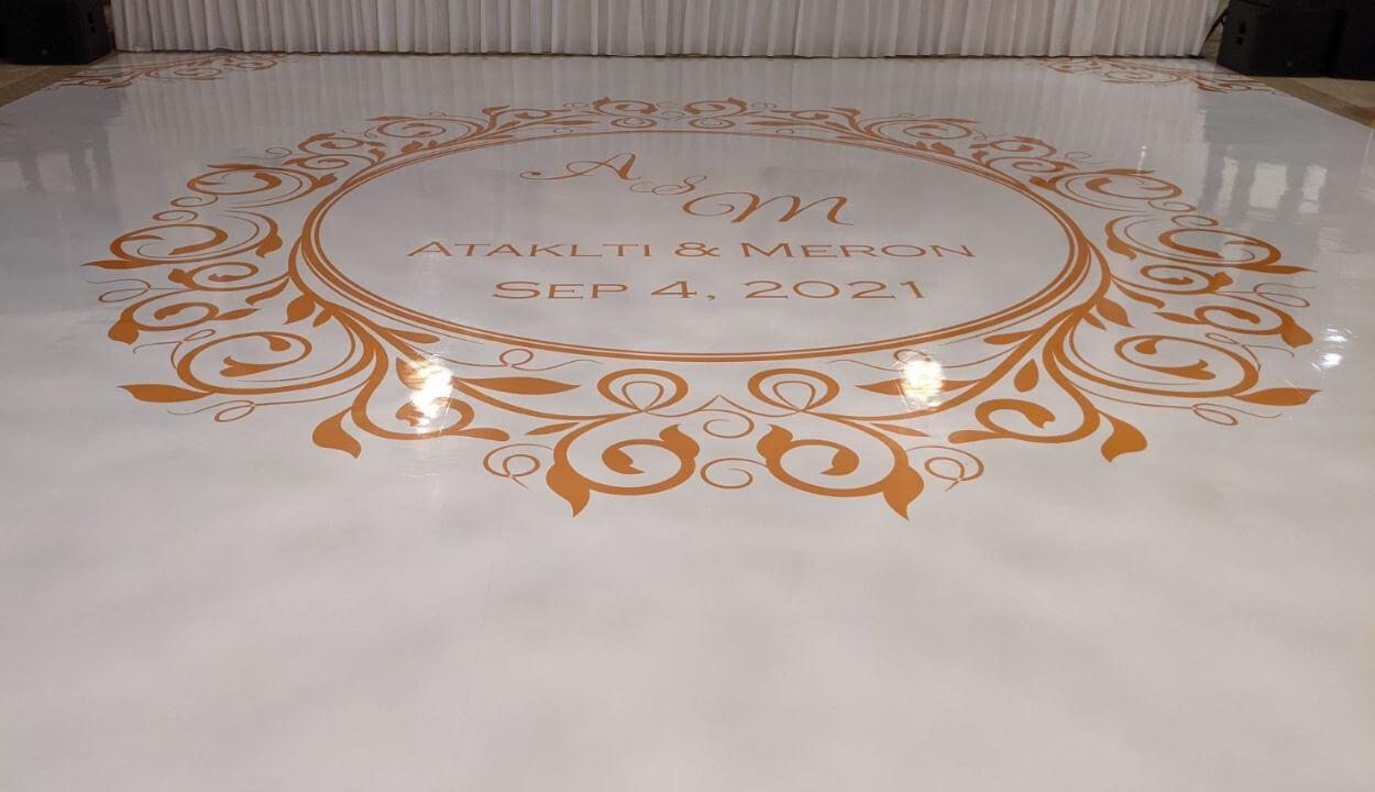 Wedding Bride & Groom Dance Floor Wrap in Columbus Ohio