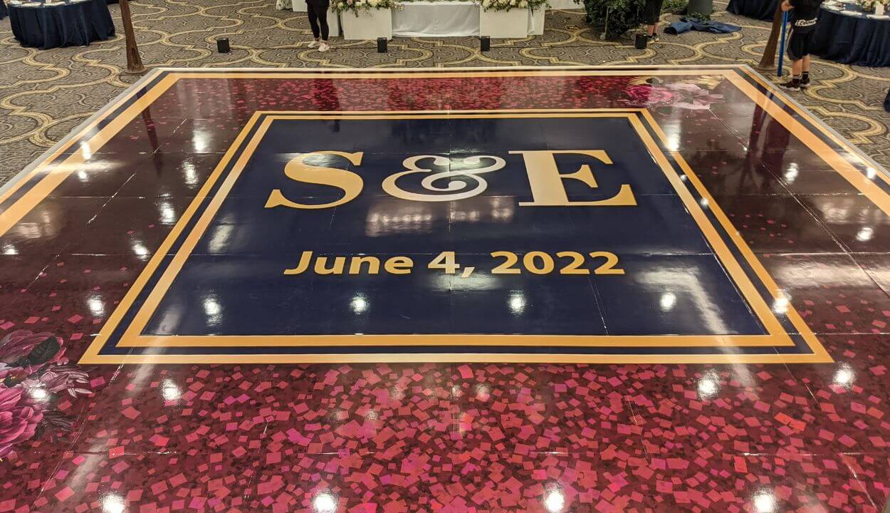 Wedding Dance Floor Wrap in Columbus Ohio